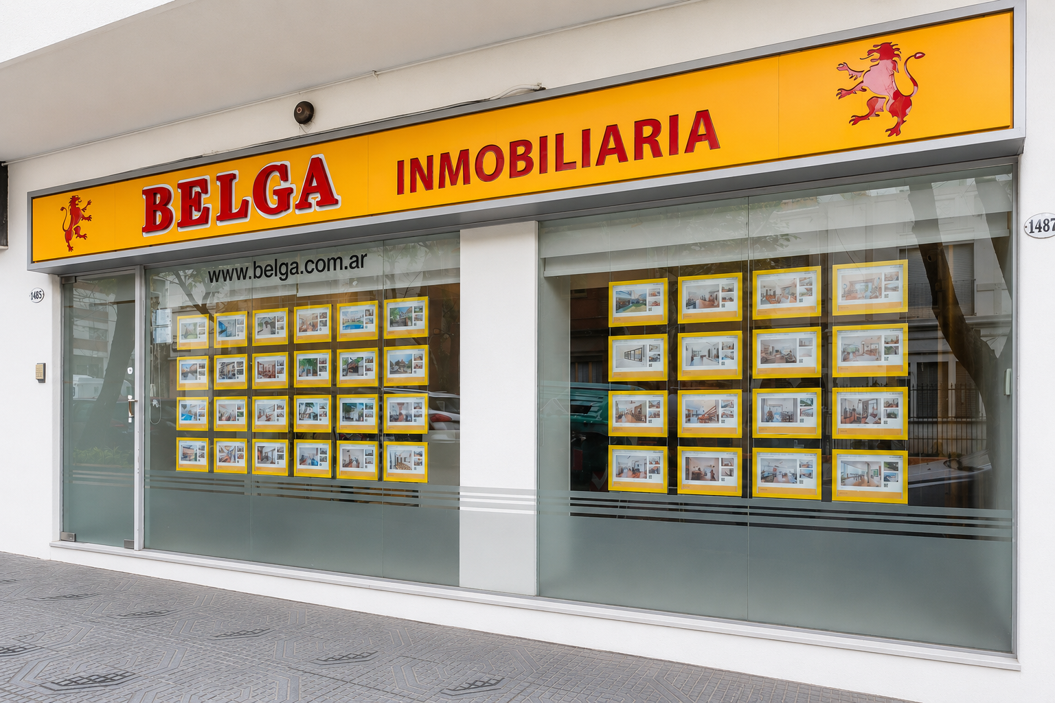 Fachada de la sucursal Belgrano R de Belga Inmobiliaria en Superí 1485